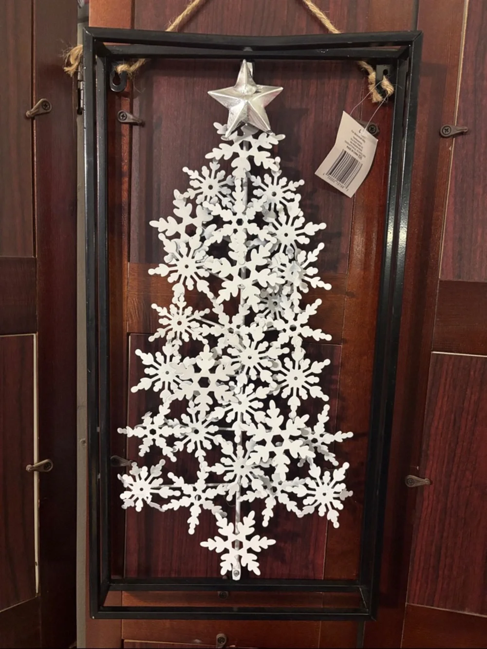 Home Holiday White Snowflake Tree Wall Hanging - Unbranded